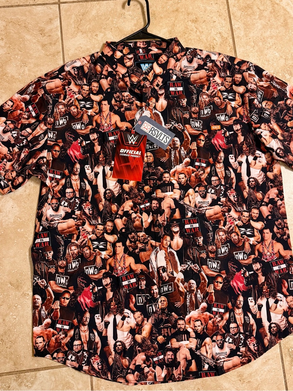 RSVLTS Men's WWE NWO Collage Button-Down Shirt XXL NWT